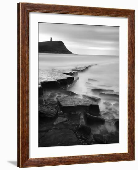 Rocks in Kimmeridge Bay with Clavell Tower in the Background, Dorset, UK-Nadia Isakova-Framed Photographic Print