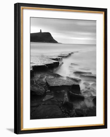 Rocks in Kimmeridge Bay with Clavell Tower in the Background, Dorset, UK-Nadia Isakova-Framed Photographic Print