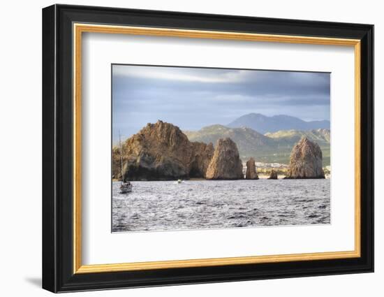 Rocks in the Sea, Cabo San Lucas, Mexico-George Oze-Framed Photographic Print