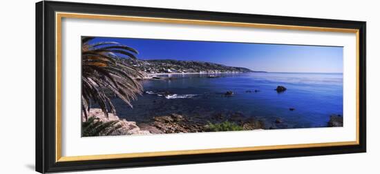 Rocks in the sea, Laguna Beach, Orange County, California, USA-null-Framed Photographic Print