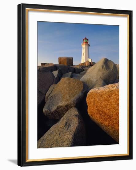 Rocks near Peggy's Cove Light-Ron Watts-Framed Photographic Print