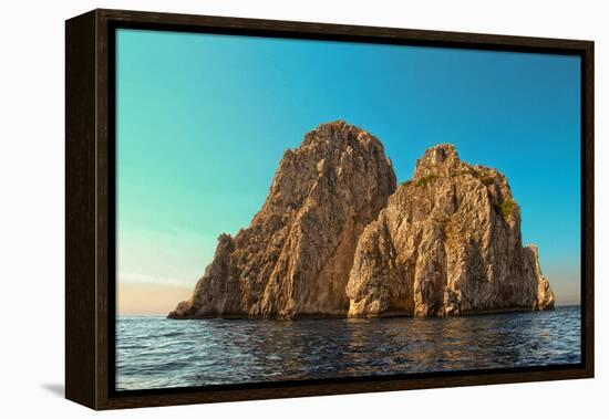 Rocks Off Coast of Island Capri, Italy Italy-null-Framed Stretched Canvas