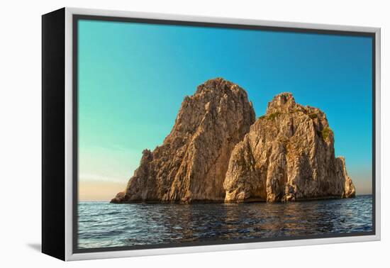 Rocks Off Coast of Island Capri, Italy Italy-null-Framed Stretched Canvas