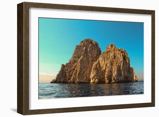 Rocks Off Coast of Island Capri, Italy Italy-null-Framed Photo
