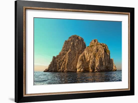 Rocks Off Coast of Island Capri, Italy Italy-null-Framed Photo