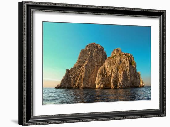 Rocks Off Coast of Island Capri, Italy Italy-null-Framed Photo