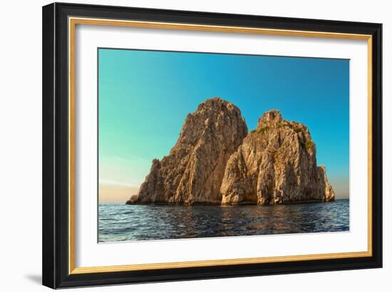 Rocks Off Coast of Island Capri, Italy Italy-null-Framed Photo