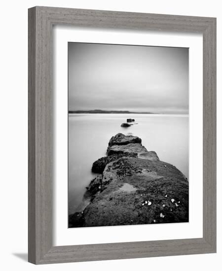 Rocks on a Shore Leading into the Sea-Cristina Carra Caso-Framed Photographic Print