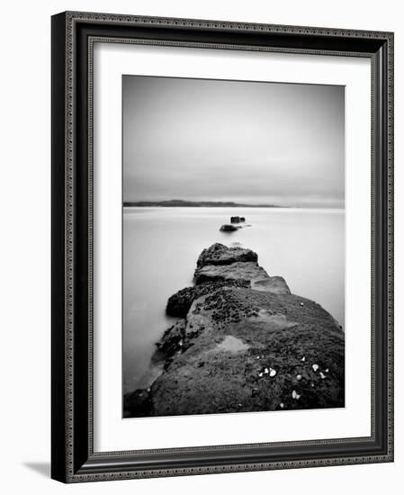 Rocks on a Shore Leading into the Sea-Cristina Carra Caso-Framed Photographic Print