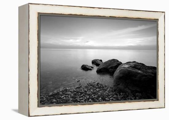 Rocks on Beach-PhotoINC-Framed Premier Image Canvas