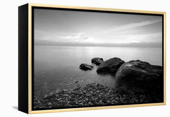 Rocks on Beach-PhotoINC-Framed Premier Image Canvas