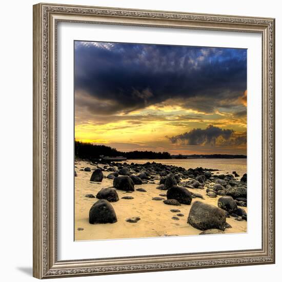 Rocks on Beach-null-Framed Photographic Print