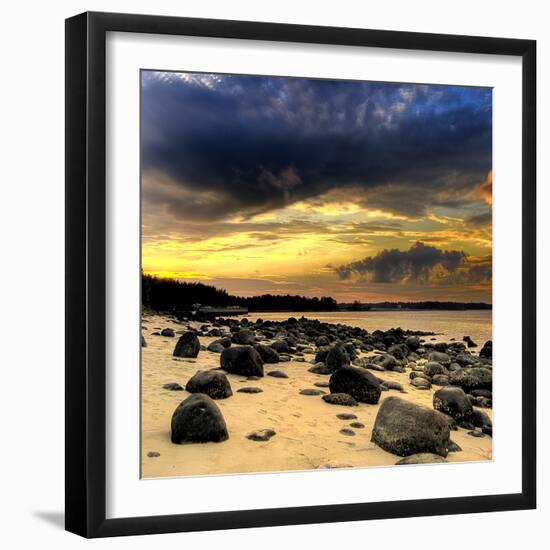 Rocks on Beach-null-Framed Photographic Print