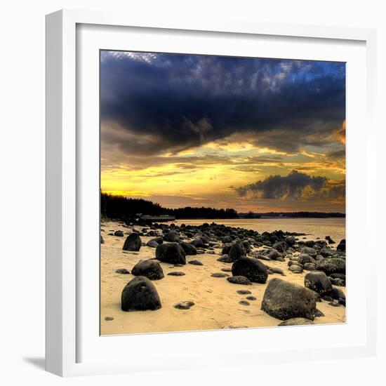 Rocks on Beach-null-Framed Photographic Print