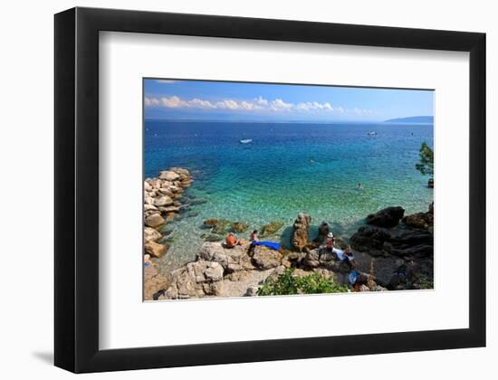 Rocks on the Beach of Moscenicka Draga near Opatija, Istria, Croatia-null-Framed Art Print