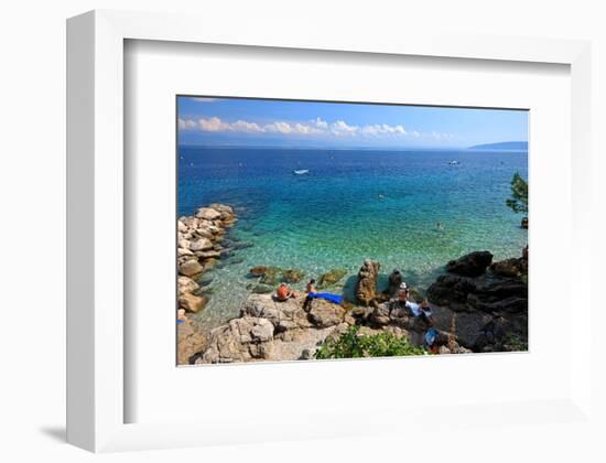 Rocks on the Beach of Moscenicka Draga near Opatija, Istria, Croatia-null-Framed Art Print