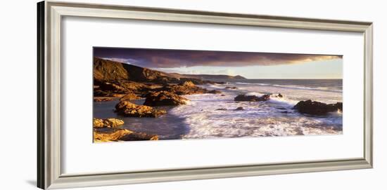 Rocks on the Beach, Whitsand Bay, Cornwall, England-null-Framed Photographic Print