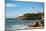 Rocks on the Sandy Beach and the Lighthouse in Biarritz, Pyrenees Atlantiques, Aquitaine-Martin Child-Mounted Photographic Print