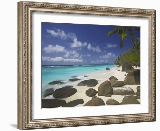 Rocks on Tropical Beach, Seychelles, Indian Ocean, Africa-Papadopoulos Sakis-Framed Photographic Print