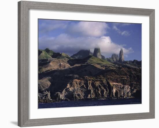 Rocks, Puamau Bay, Ua Pou Island, Marquesas Islands Archipelago, French Polynesia-J P De Manne-Framed Photographic Print