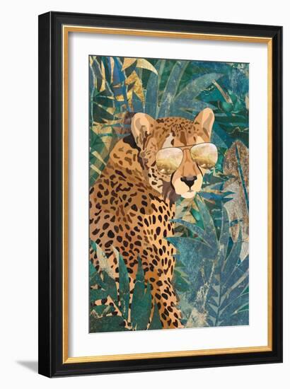 Rockstar cheetah in the jungle-Sarah Manovski-Framed Premium Giclee Print