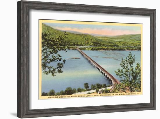 Rockville Bridge, Harrisburg-null-Framed Art Print