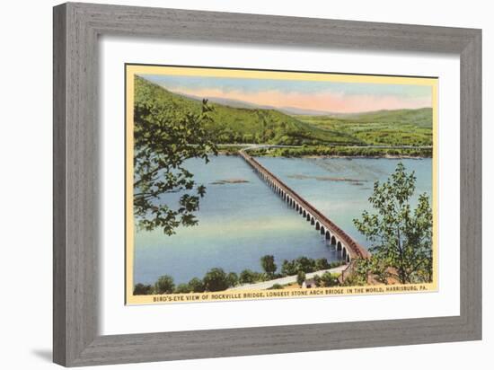 Rockville Bridge, Harrisburg-null-Framed Art Print