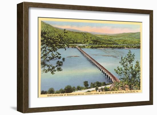 Rockville Bridge, Harrisburg-null-Framed Art Print