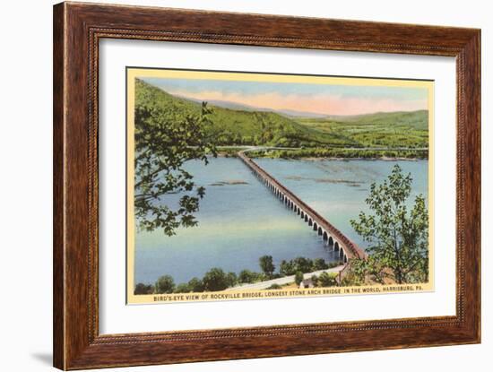 Rockville Bridge, Harrisburg-null-Framed Art Print