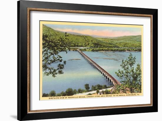 Rockville Bridge, Harrisburg-null-Framed Art Print