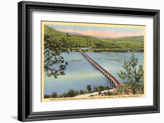 Rockville Bridge, Harrisburg-null-Framed Art Print