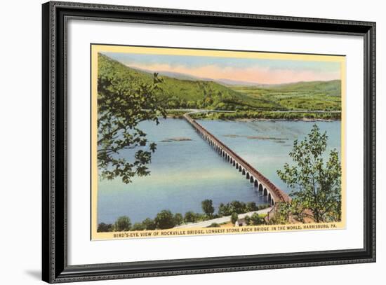 Rockville Bridge, Harrisburg-null-Framed Art Print