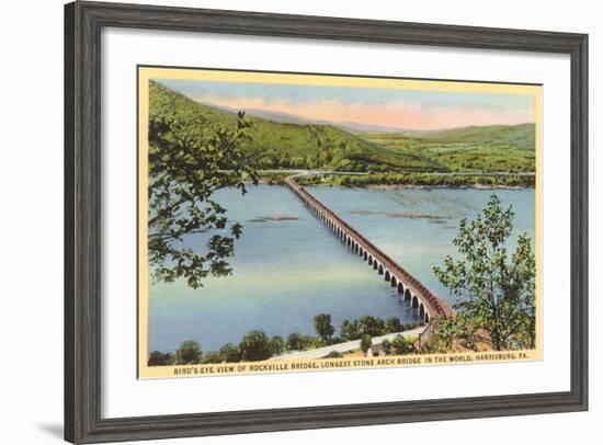 Rockville Bridge, Harrisburg-null-Framed Art Print