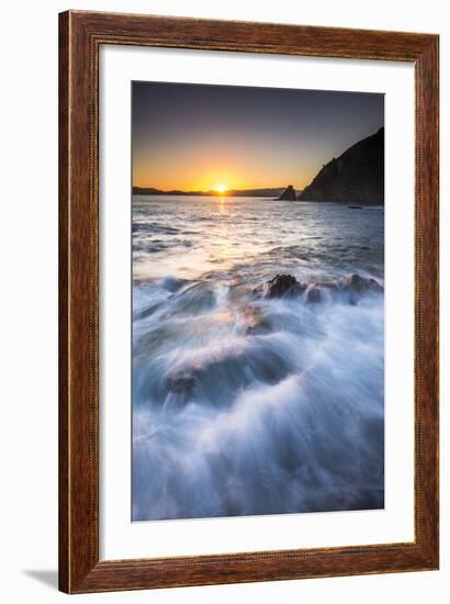 Rocky Bay at Sunrise, Tapeka Point, Russell, Bay of Islands, Northland Region-Matthew Williams-Ellis-Framed Photographic Print