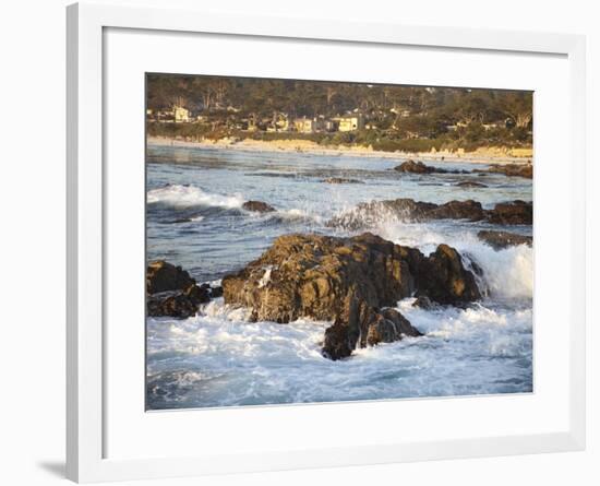 Rocky Coast Along Ocean Drive in Carmel, California, United States of America, North America-Donald Nausbaum-Framed Photographic Print