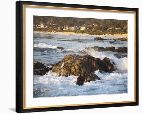 Rocky Coast Along Ocean Drive in Carmel, California, United States of America, North America-Donald Nausbaum-Framed Photographic Print