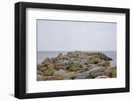 Rocky Coastal Landscape Scene at Shore of Ocean. High Quality Photo-nadia_if-Framed Photographic Print