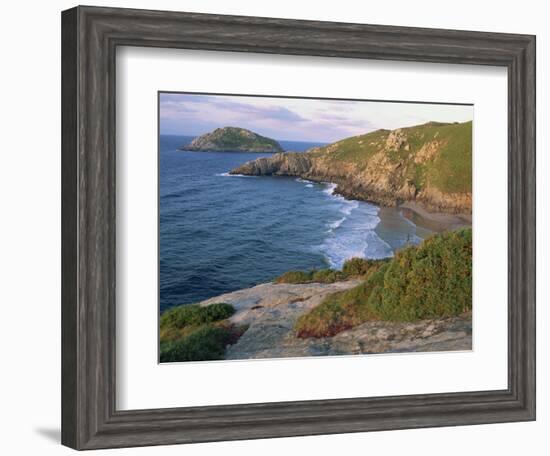 Rocky Coastline and Beach Near Punt De Moras on the North Coast, Rias Altas in Galicia, Spain-Maxwell Duncan-Framed Photographic Print