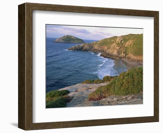 Rocky Coastline and Beach Near Punt De Moras on the North Coast, Rias Altas in Galicia, Spain-Maxwell Duncan-Framed Photographic Print