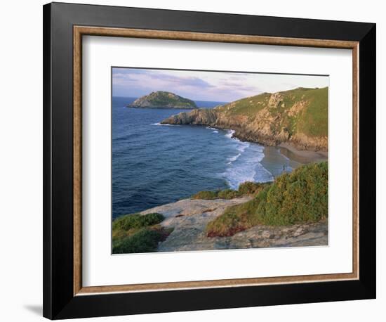 Rocky Coastline and Beach Near Punt De Moras on the North Coast, Rias Altas in Galicia, Spain-Maxwell Duncan-Framed Photographic Print
