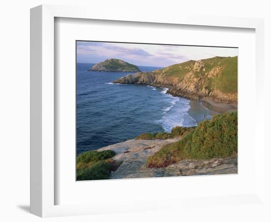 Rocky Coastline and Beach Near Punt De Moras on the North Coast, Rias Altas in Galicia, Spain-Maxwell Duncan-Framed Photographic Print