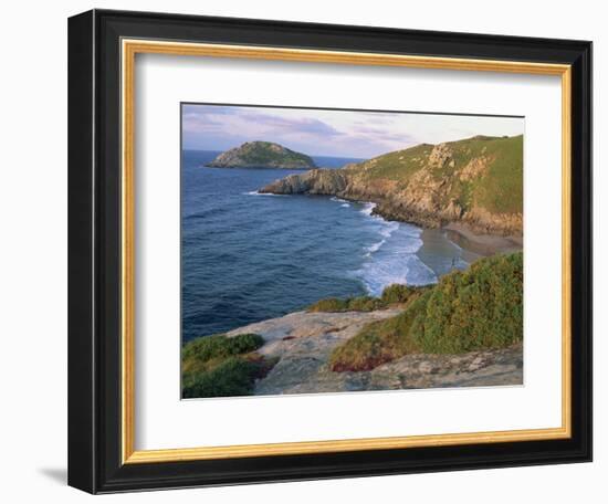 Rocky Coastline and Beach Near Punt De Moras on the North Coast, Rias Altas in Galicia, Spain-Maxwell Duncan-Framed Photographic Print