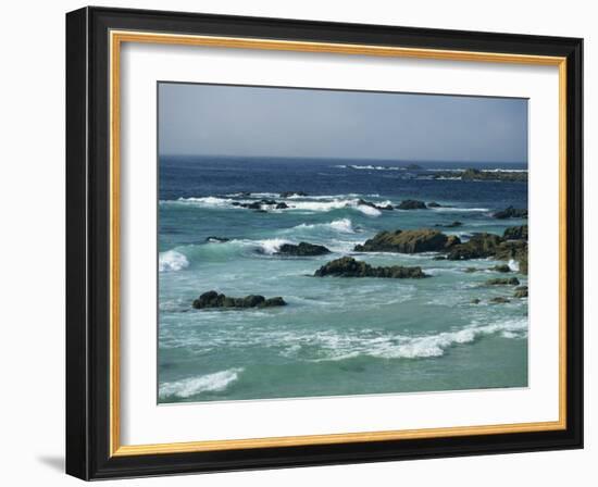 Rocky Coastline as Seen from the 17 Mile Drive, on the Monterey Peninsula, California, USA-Tomlinson Ruth-Framed Photographic Print