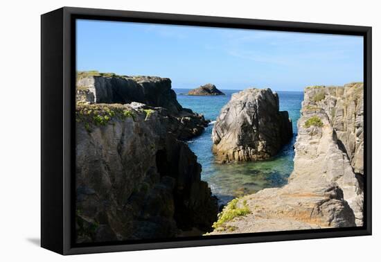 Rocky Coastline of Quiberon in France-Christian Musat-Framed Premier Image Canvas