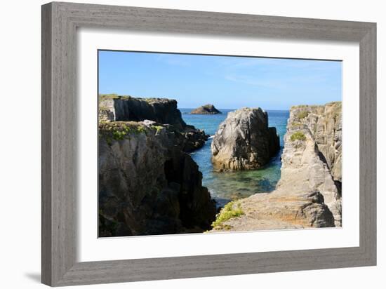 Rocky Coastline of Quiberon in France-Christian Musat-Framed Photographic Print