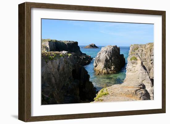 Rocky Coastline of Quiberon in France-Christian Musat-Framed Photographic Print