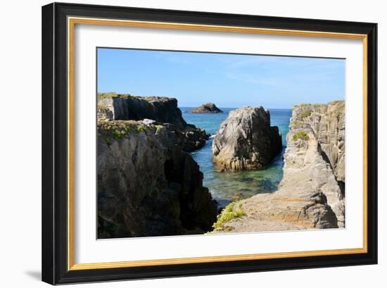 Rocky Coastline of Quiberon in France-Christian Musat-Framed Photographic Print