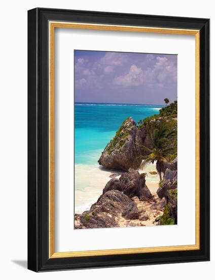 Rocky Cove, Tulum Beach, Yucatan, Mexico-George Oze-Framed Photographic Print