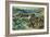 Rocky Cove with Village and Sketch of Rocks-Maurice Brazil Prendergast-Framed Giclee Print