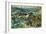 Rocky Cove with Village and Sketch of Rocks-Maurice Brazil Prendergast-Framed Giclee Print